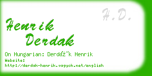 henrik derdak business card